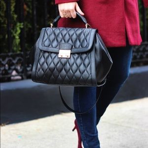 Vera Bradley Quilted Leather Stella Satchel